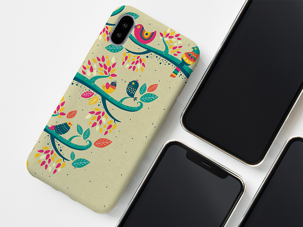 mobile cover design with nail polish